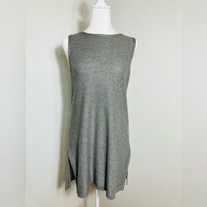 Eileen Fisher Tunic Dress Tencel‎ Merino Wool Knit Sleeveless Sz SP Quite Luxury